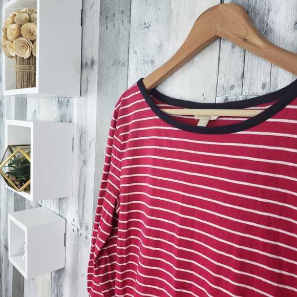 2/$20 Banana Republic | 3/4 Sleeve Striped Top - Picture 2 of 6